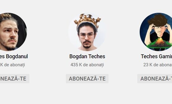 Bogdan Teches are 3 canale pe YouTube