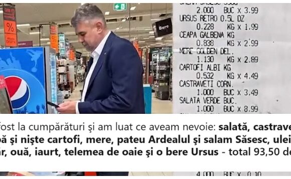 Coșul zilnic în 20023 a lui Ciolacu