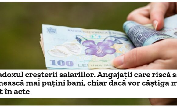 Salariu mai mare, bani mai putini!