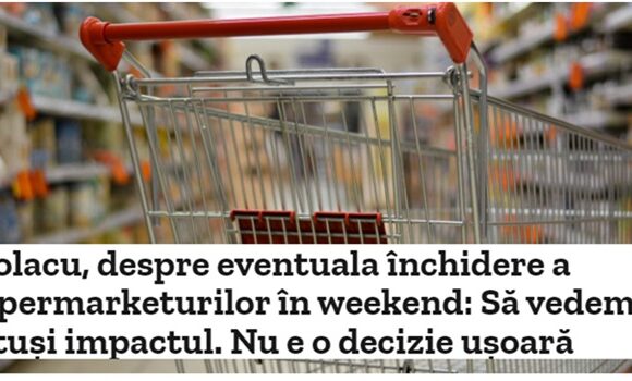 Supermarket-urile inchise in weekend?