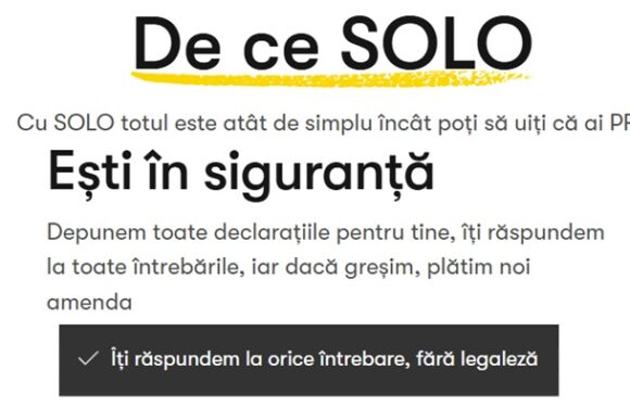 Dupa Salt vine SOLO?