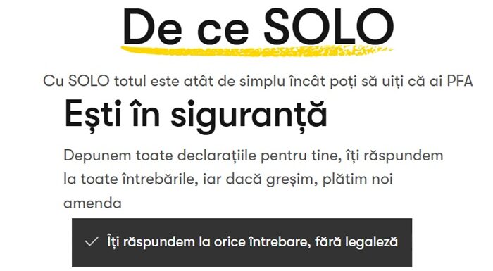 Dupa Salt vine SOLO?